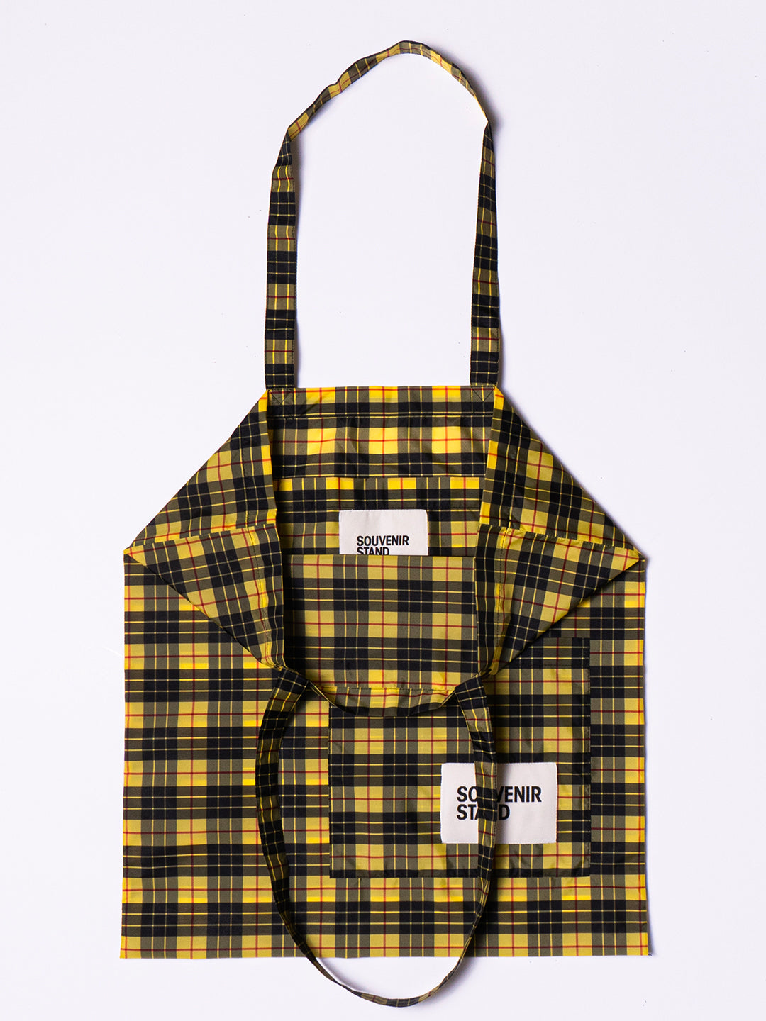 YELLOW TARTAN TOTE