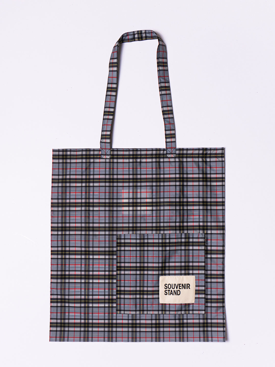 GREY TARTAN TOTE