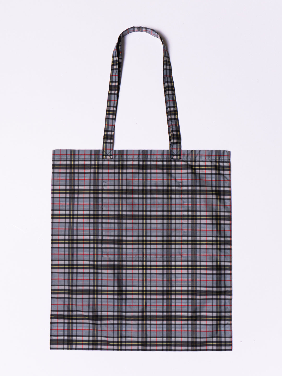 GREY TARTAN TOTE