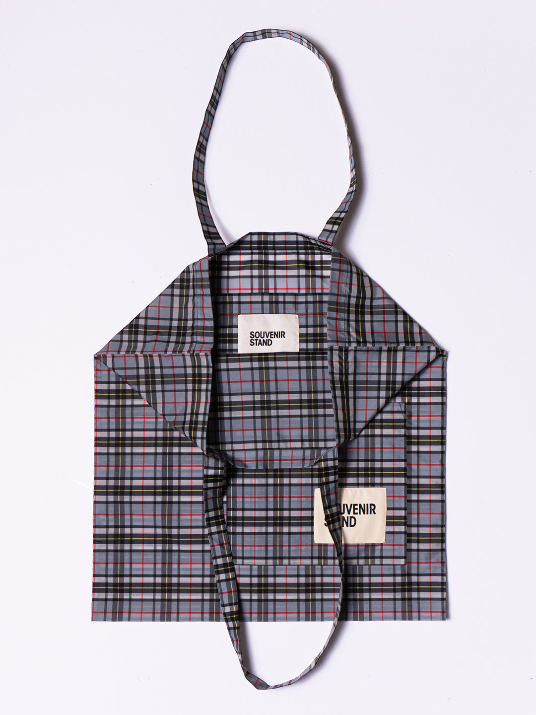 GREY TARTAN TOTE
