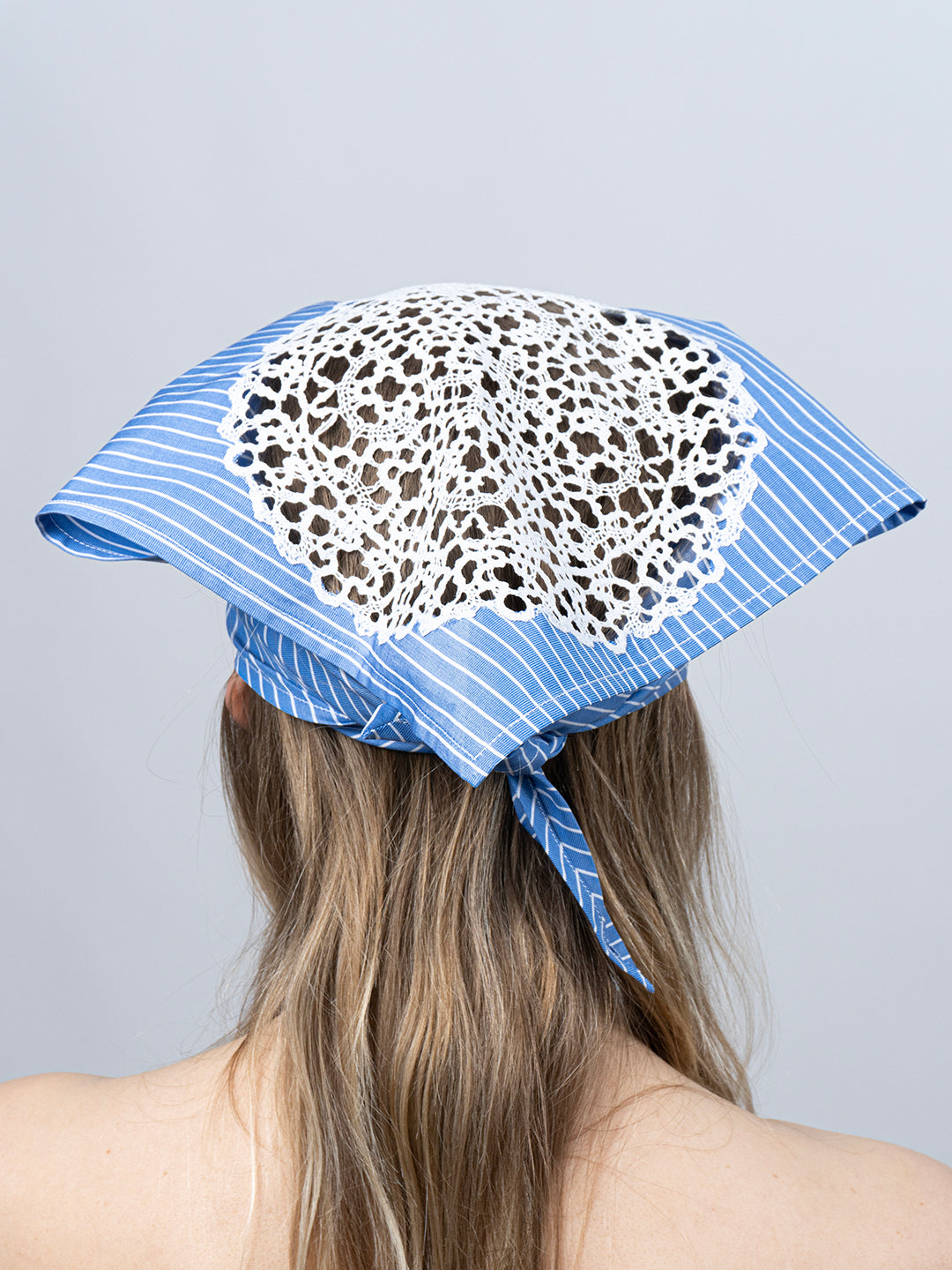 LACE INLAY STRIPE SCARF