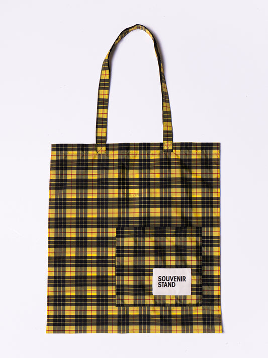 YELLOW TARTAN TOTE