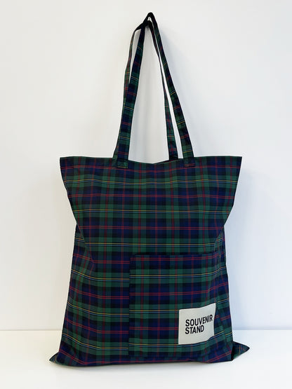 GREEN TARTAN TOTE