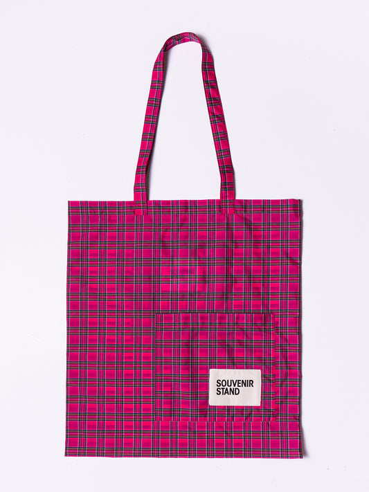 PINK TARTAN TOTE