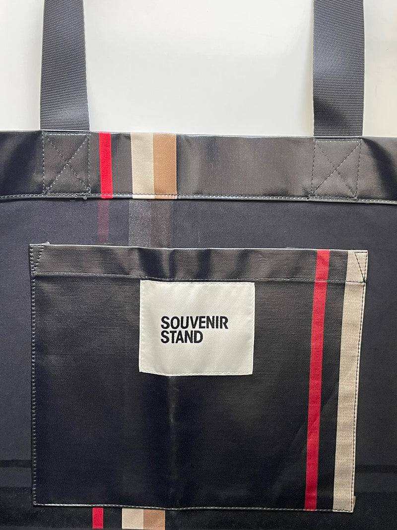 COATED CANVAS TOTE BLACK