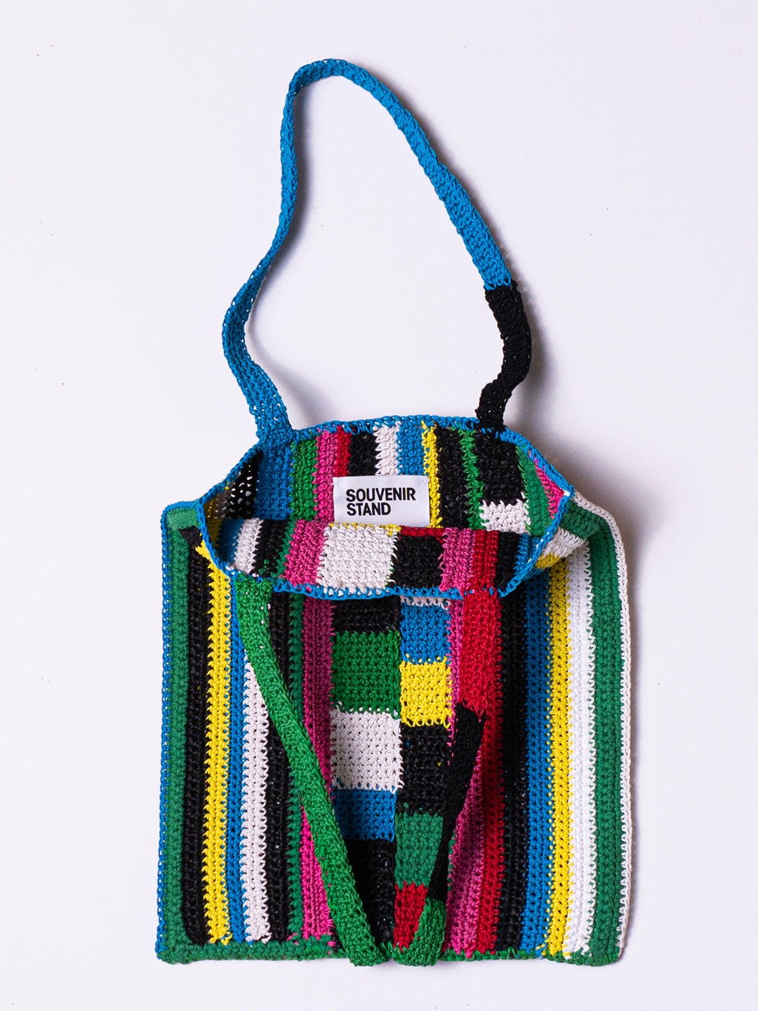 MULTICOLOUR CROCHET TOTE