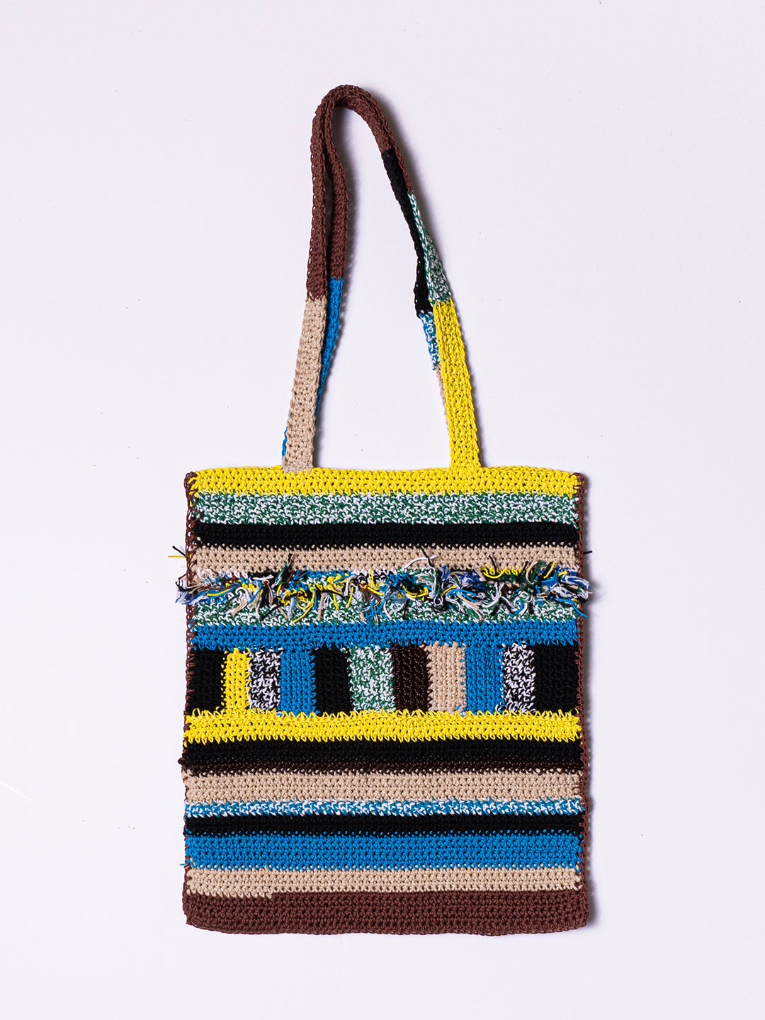 MULTICOLOUR CROCHET TOTE