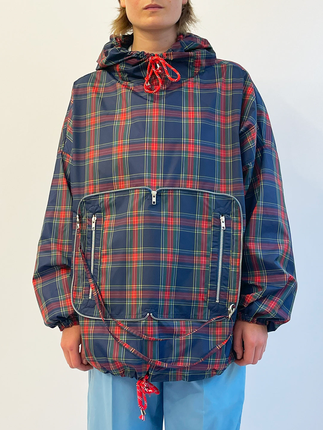 BLUE TARTAN ANORAK / BAG