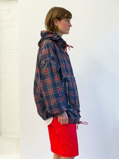 BLUE TARTAN ANORAK / BAG