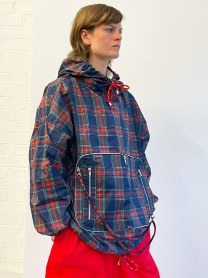 BLUE TARTAN ANORAK / BAG