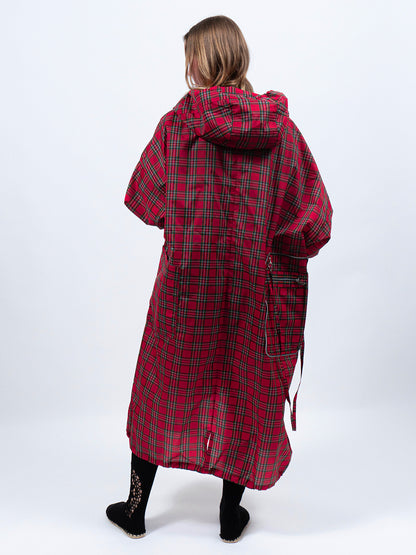 RED TARTAN PARKA / BAG