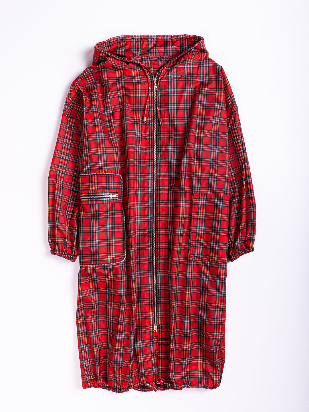 RED TARTAN PARKA / BAG